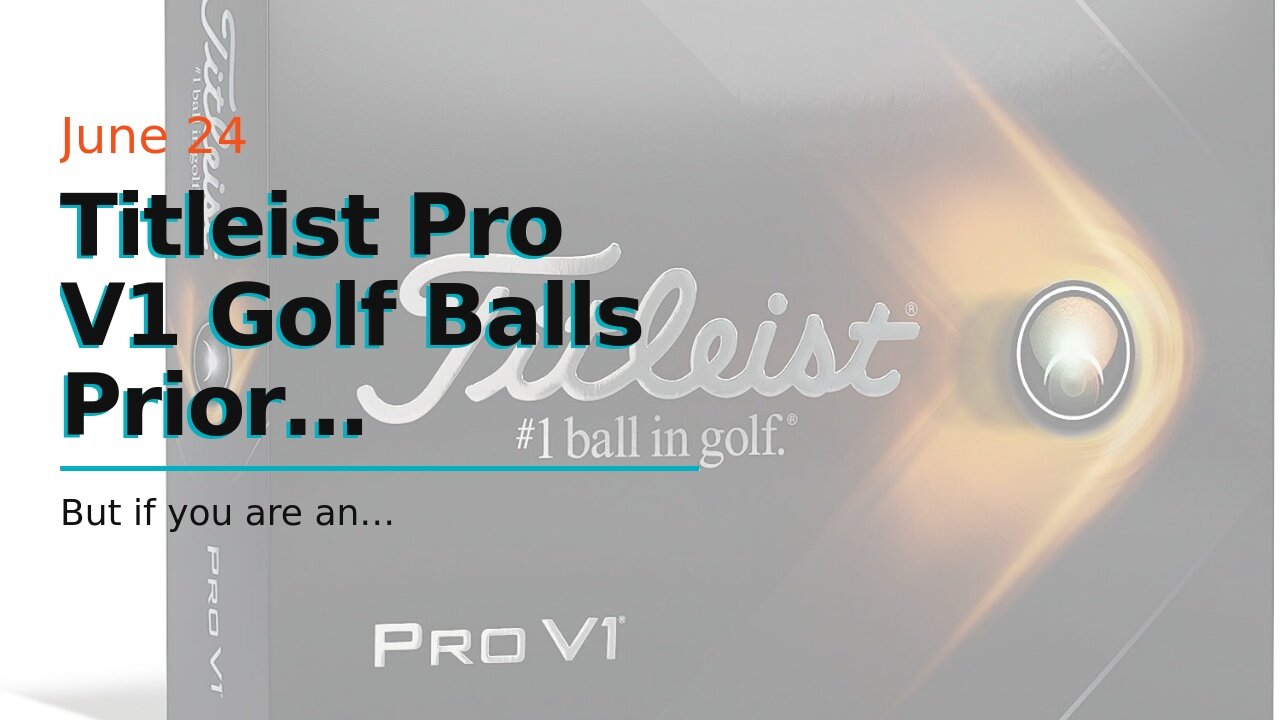 Titleist Pro V1 Golf Balls Prior Generation (One Dozen)