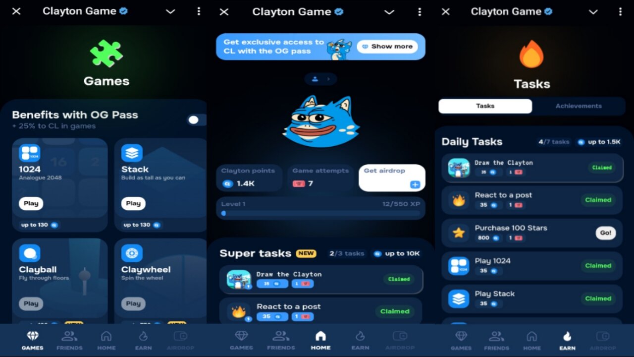 Clayton Game Airdrop CONFIRMED | Play To Earn Free $CL Token | New Telegram Crypto Mining Bot