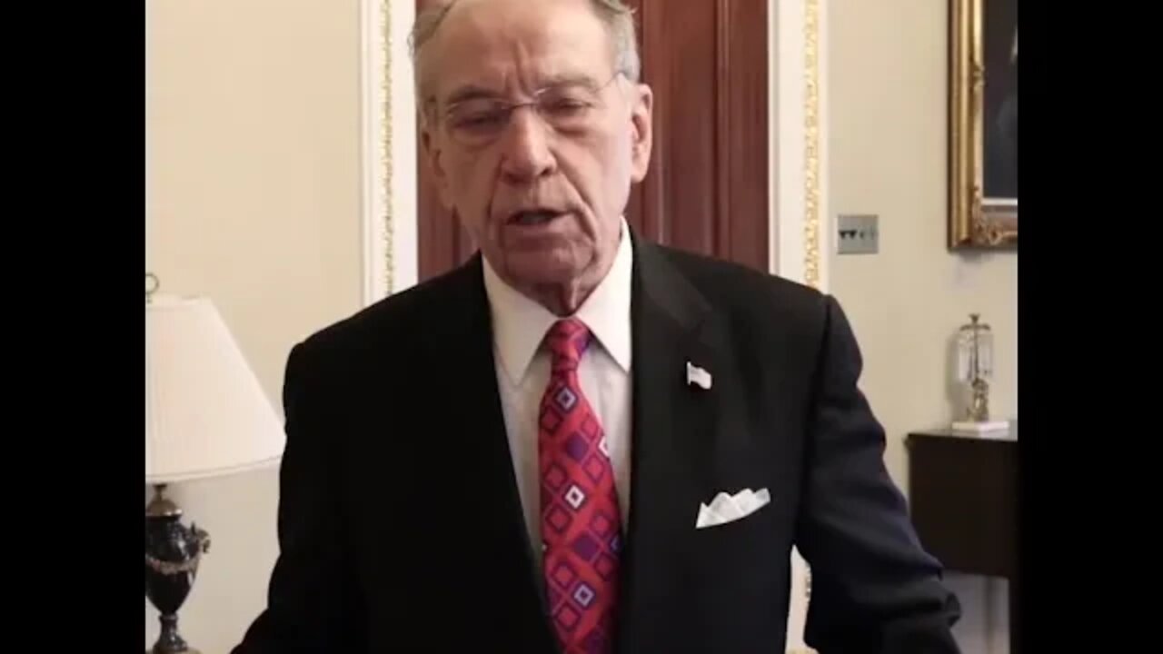 Grassley on the Senate passage of the Coronavirus Aid, Relief, and Economic Security CARES Act