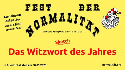 Sketch: Das Witzwort des Jahres - aufgeführt in Friedrichshafen am 20.09.2023