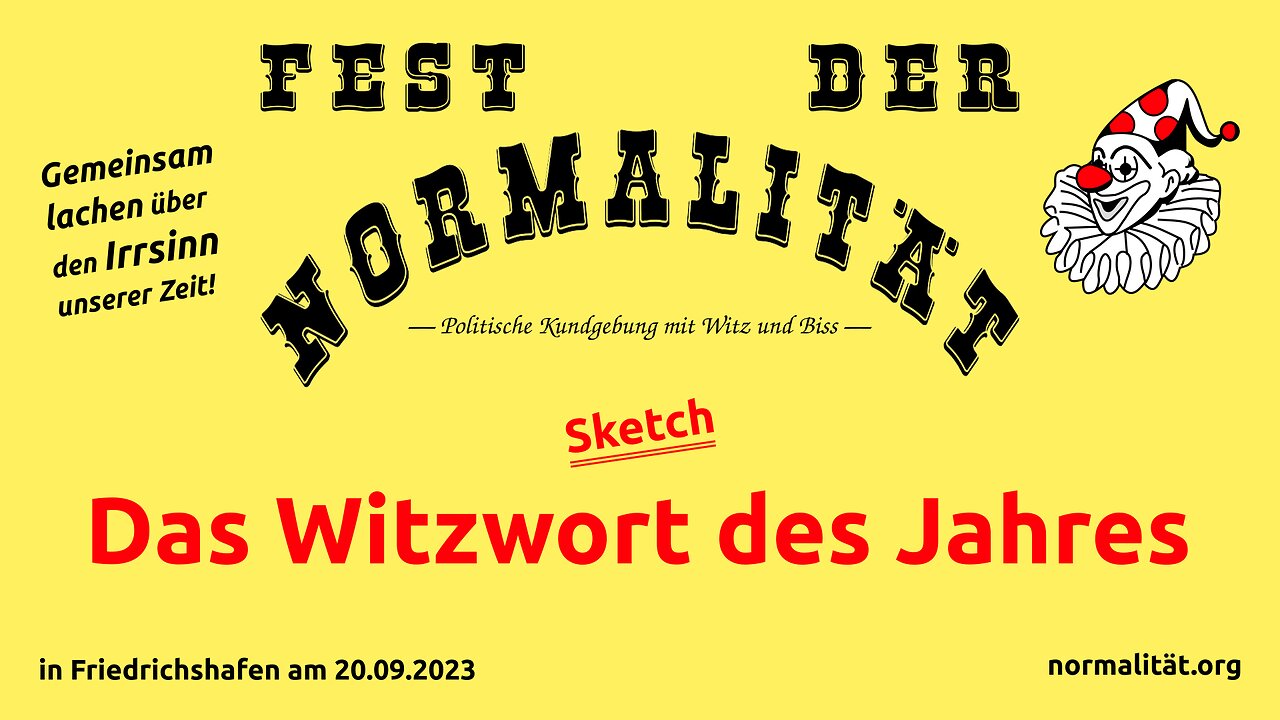 Sketch: Das Witzwort des Jahres - aufgeführt in Friedrichshafen am 20.09.2023