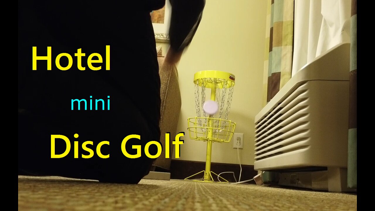 Playing (mini) Disc Golf in a Hotel Room!