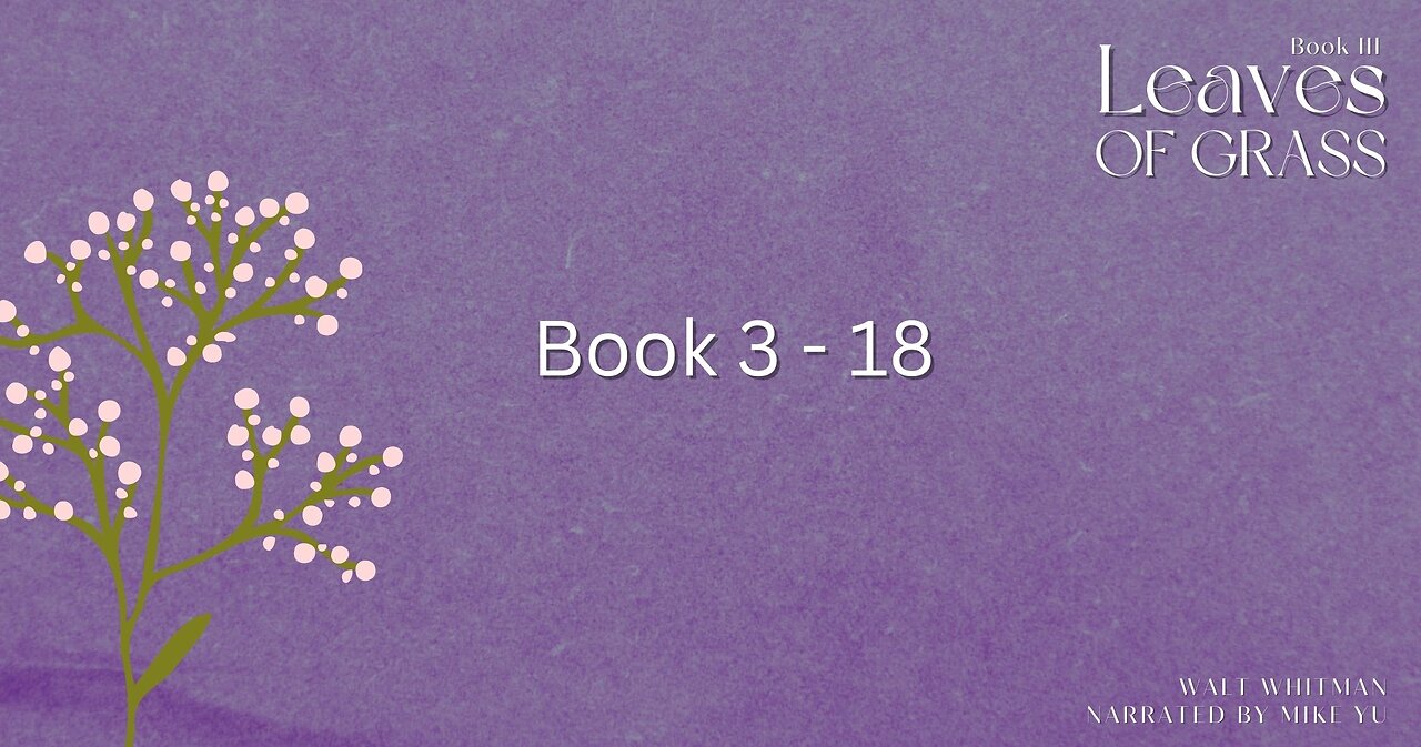 Leaves of Grass - Book 3.18 - Walt Whitman