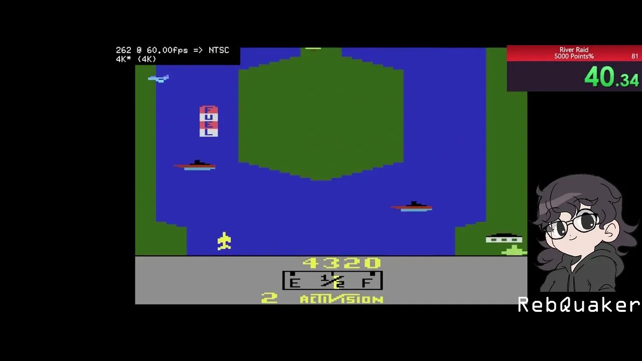 River Raid 45s 61ms on 5000 Points% #speedrun