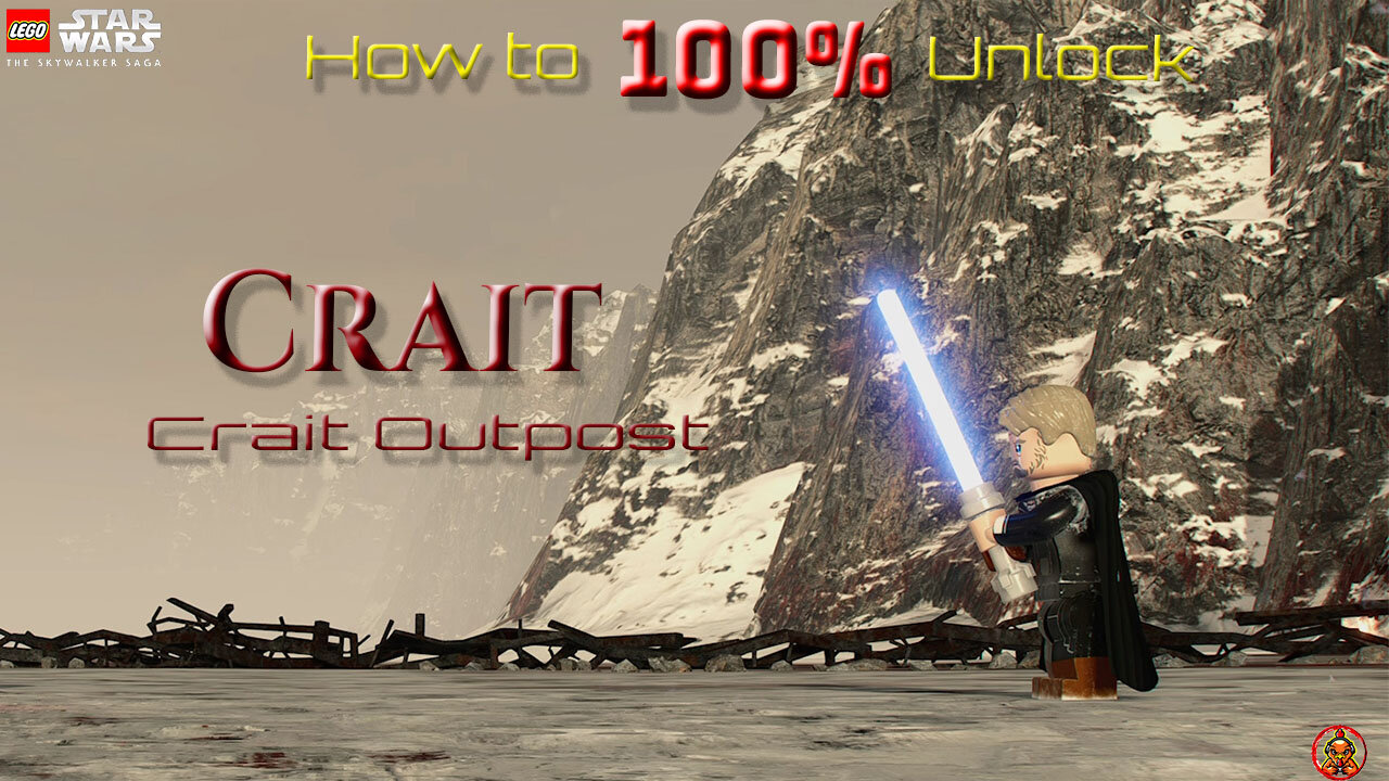 How to 100% Crait - Crait Outpost LEGO: Starwars The Skywalker Saga.