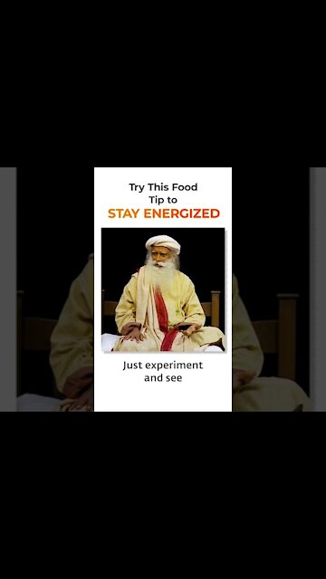 Try This Food Tip to Stay Energized | Sadhguru #shorts #sadhguru #food