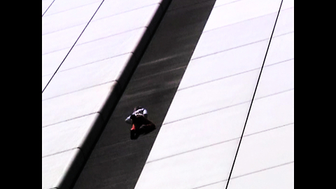 Spiderman Climbs Hong Kong Skyscraper