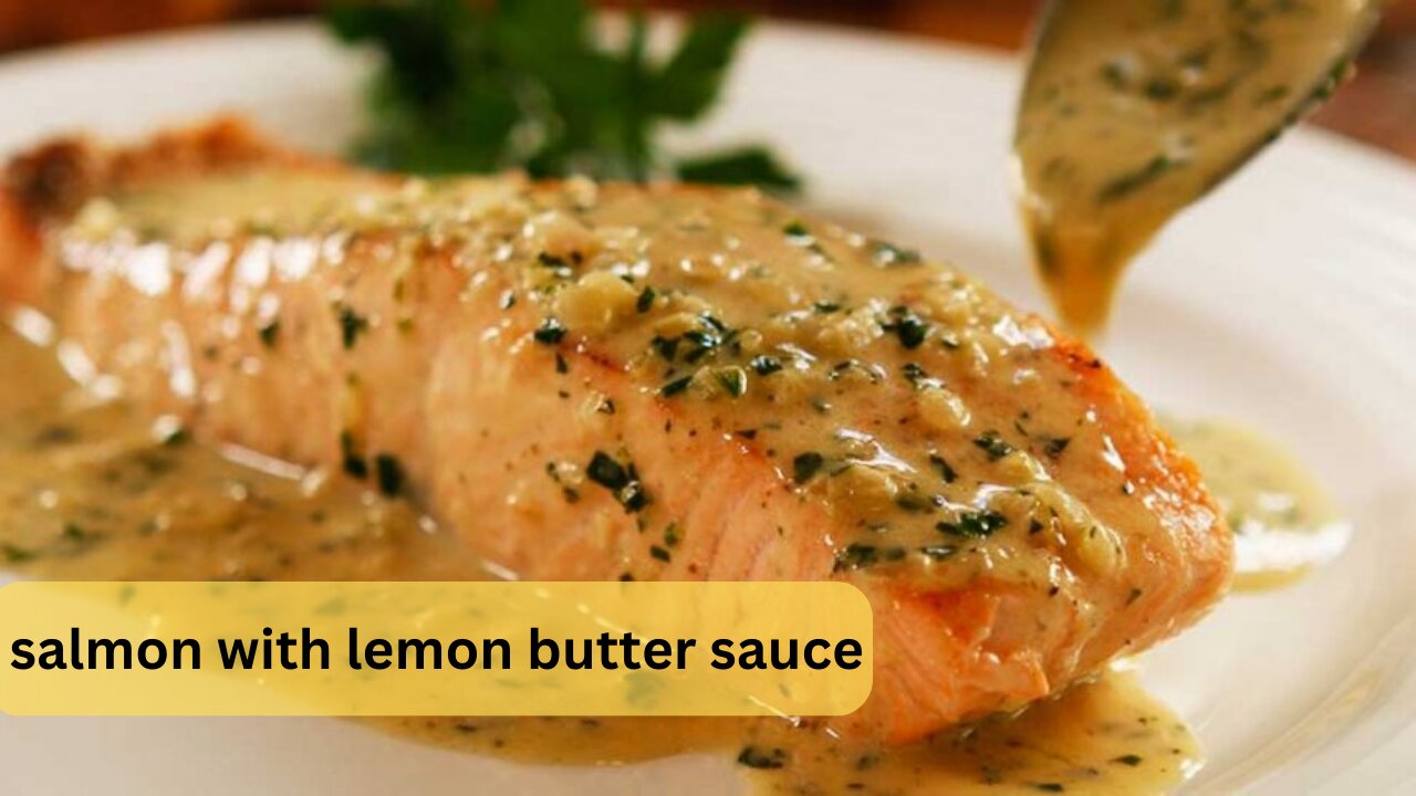 How to make Salmon with lemon butter sauce | fish recipe | asmr