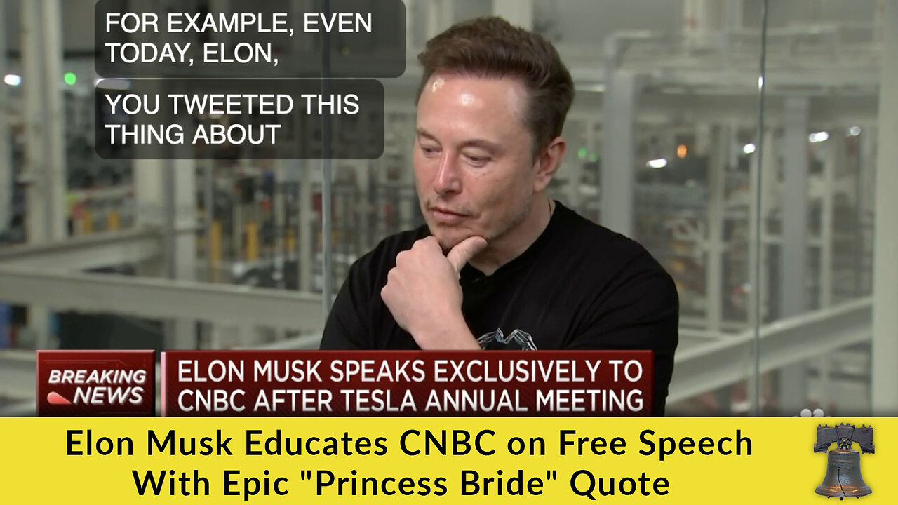 Elon Musk Educates CNBC on Free Speech With Epic "Princess Bride" Quote