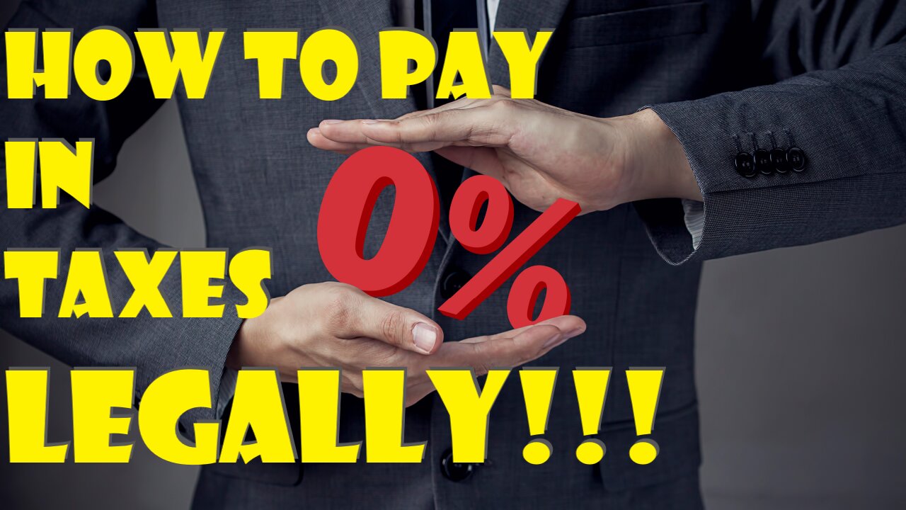 How to Pay 0% in Taxes LEGALLY!!! (Special)