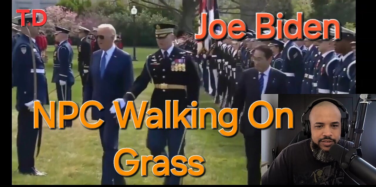 Joe Biden NPC Walking On Grass