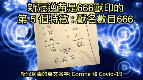 新冠疫苗是666獸印的七大證據 之 五 : 獸名數目 666