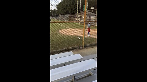 Practicing baseball