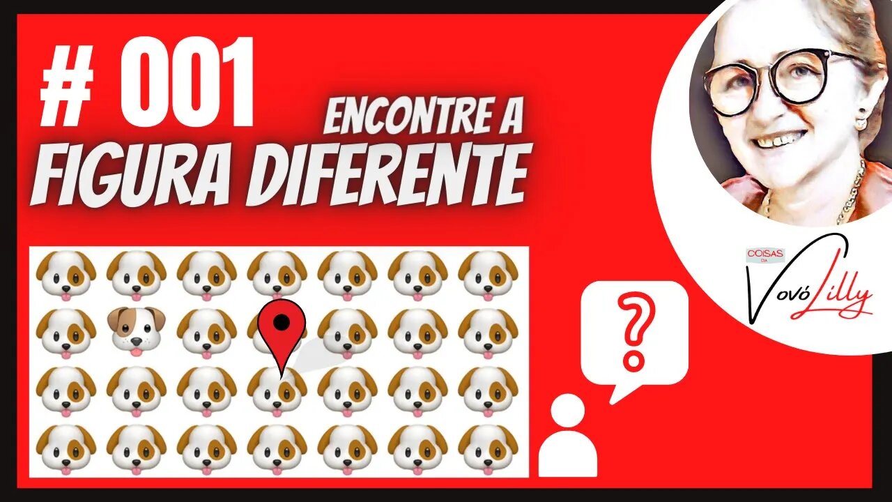 ENCONTRE A FIGURA DIFERENTE | # 001 | FIND THE DIFFERENT FIGURE