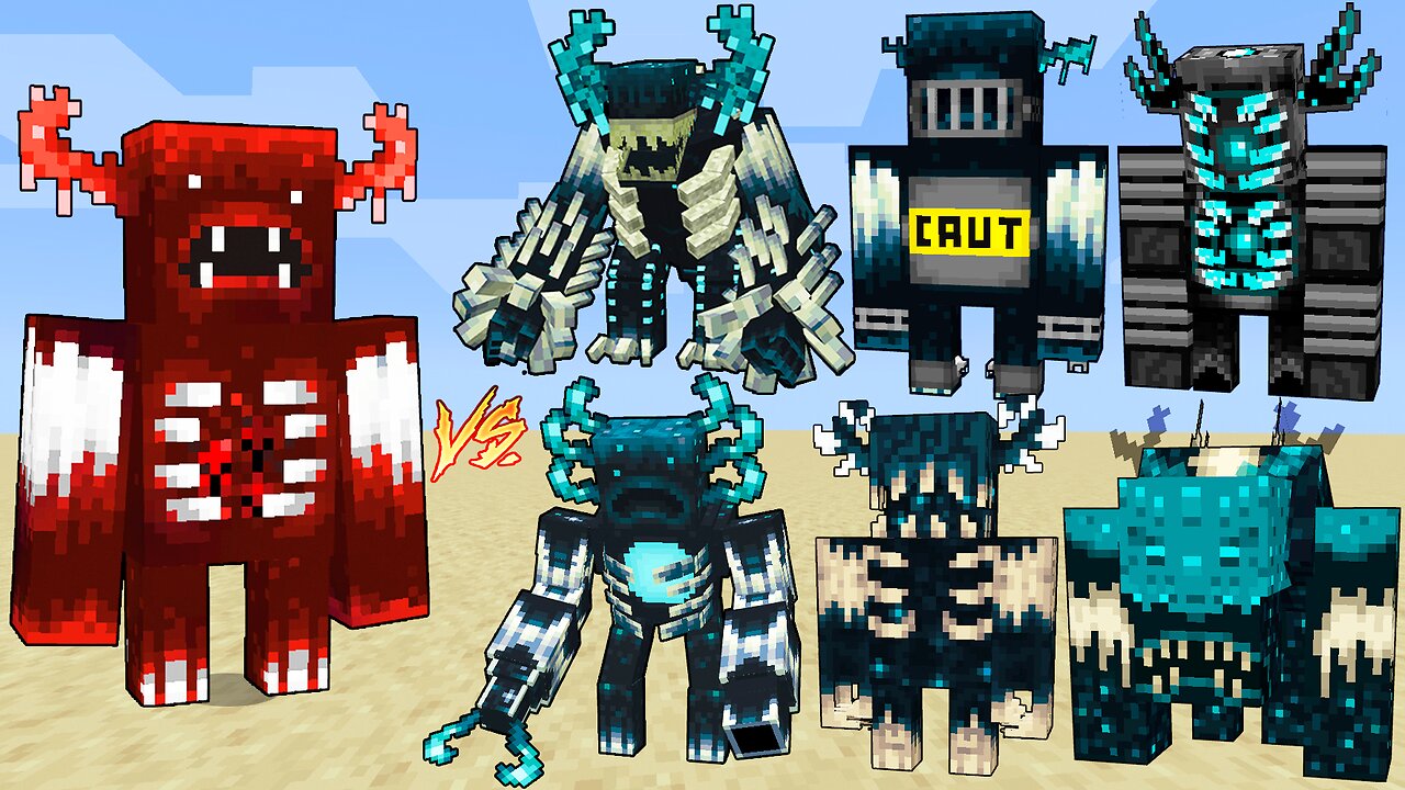 The Demon Warden Vs NEW Wardens PLUS+ Mobs / Minecraft Mob Battle