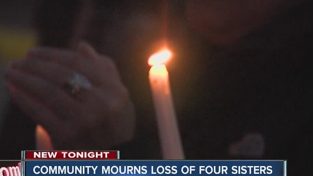 Vigils held for four Flora sisters killed in fire