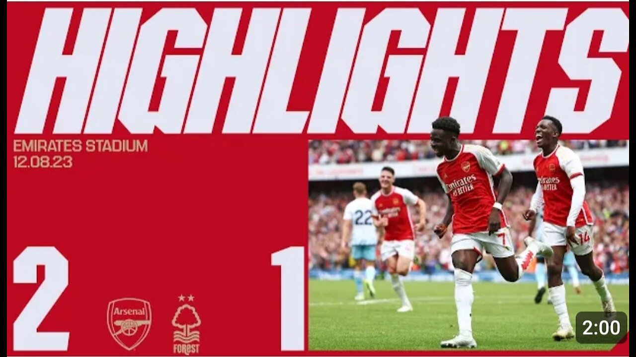 HIGHLIGHTS | Arsenal vs Nottingham Forest (2-1) | Premier League | Nketiah, Saka