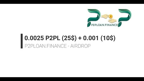 Finalizado - Airdrop P2PL - 25$ para você