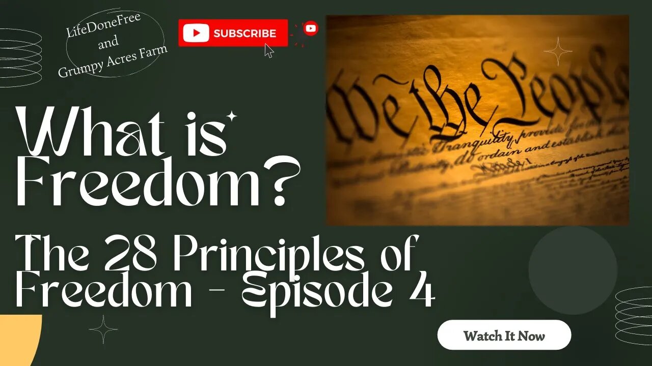 What is Freedom? 28 Principles of Freedom - Episode 4