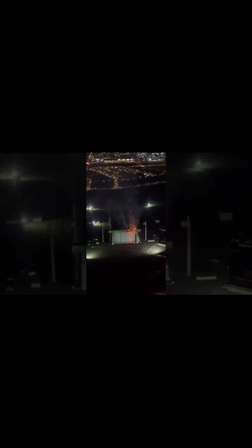 Orange County, California: One of the sets of doors is on fire at the Tustin