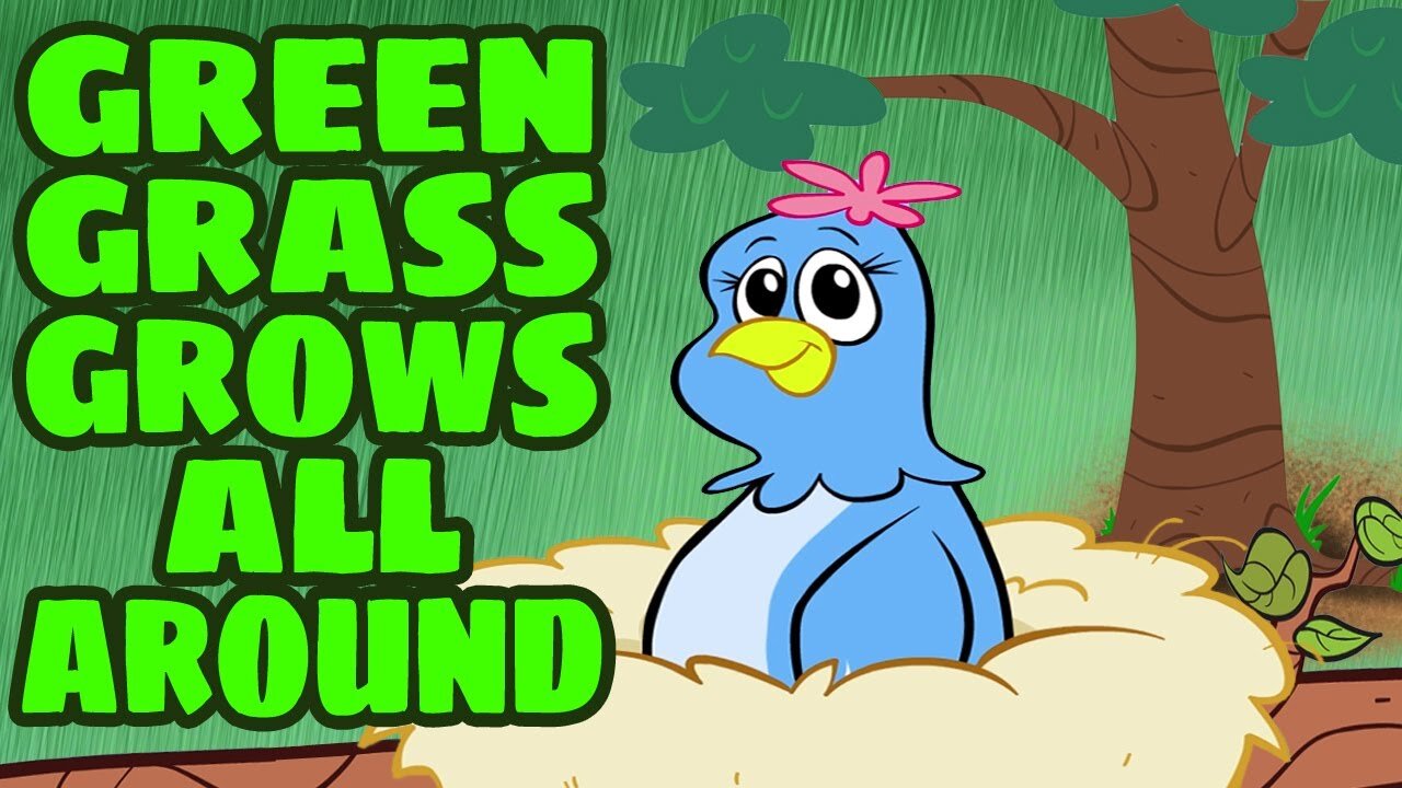 The Green Grass Grew All Around Poem 2024 - New Nursery Rhyme Songs 2024 - Cartoon for Babies