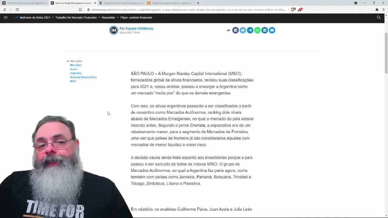 Economia a gente vê depois Argentina não é mais país emergente, foi rebaixado a economia autônoma —