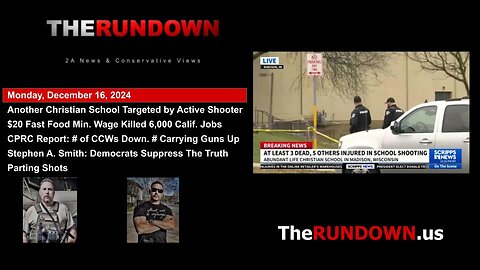 #833 - Another Christian School Targeted By Active Shooter #HateCrime?