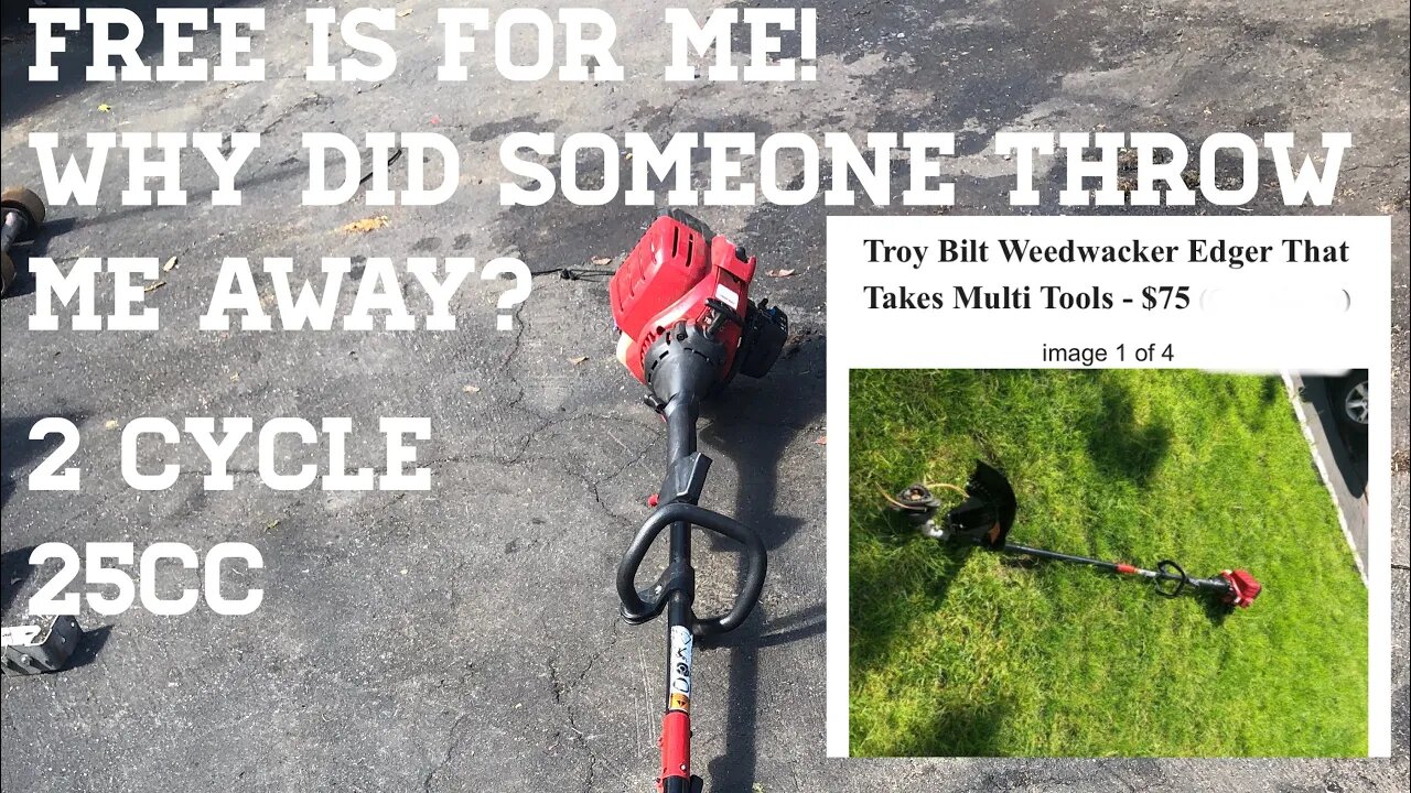 FREE FACEBOOK MARKETPLACE TROY BILT TB32EC Weedwacker Weedeater Trimmer CAN WE SAVE IT?