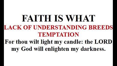 WHAT IS FAITH