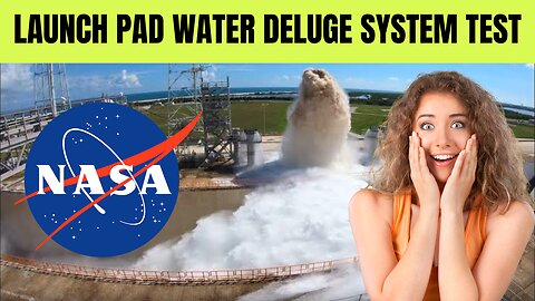 Launch Pad Water Deluge System Test at NASA Kennedy Space Center