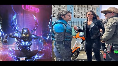 Xolo Maridueña in the Blue Beetle Suit - A NEW Photo Showcasing DC's Spiderman?