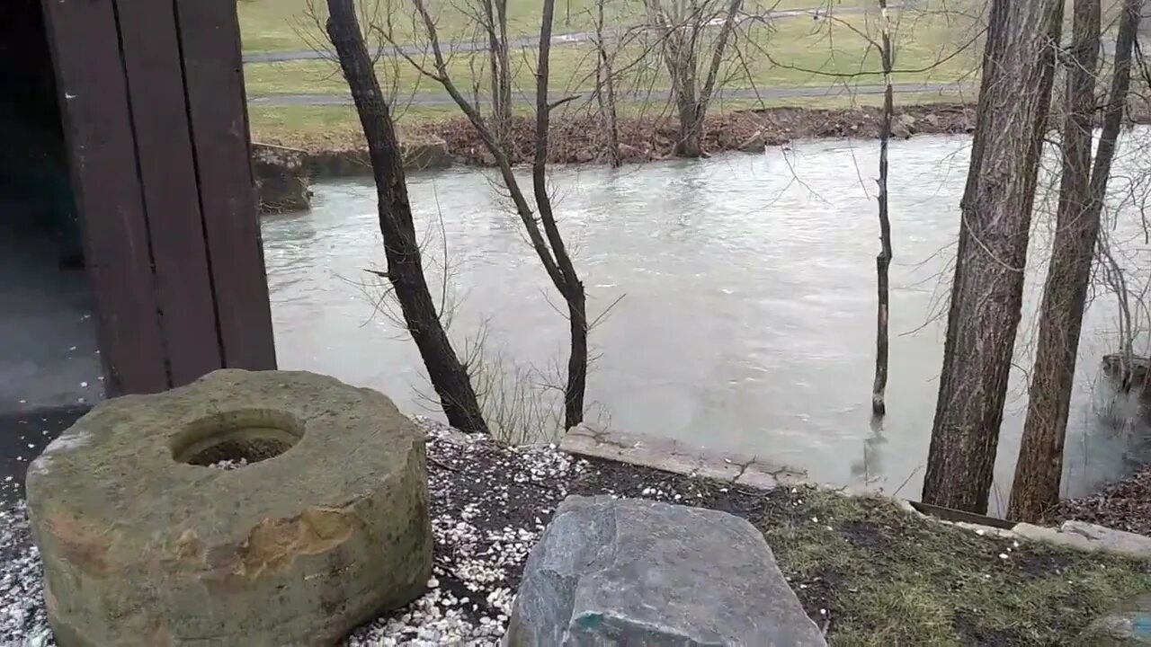 Kissing Bridge And La Chute River