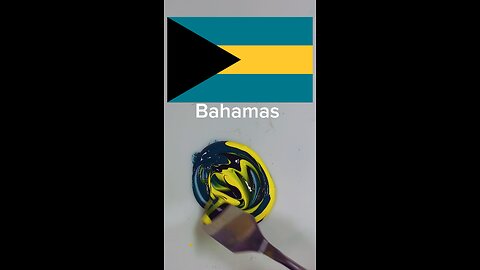 ASMR Mixing the colors of the Bahamas Flag 🇧🇸