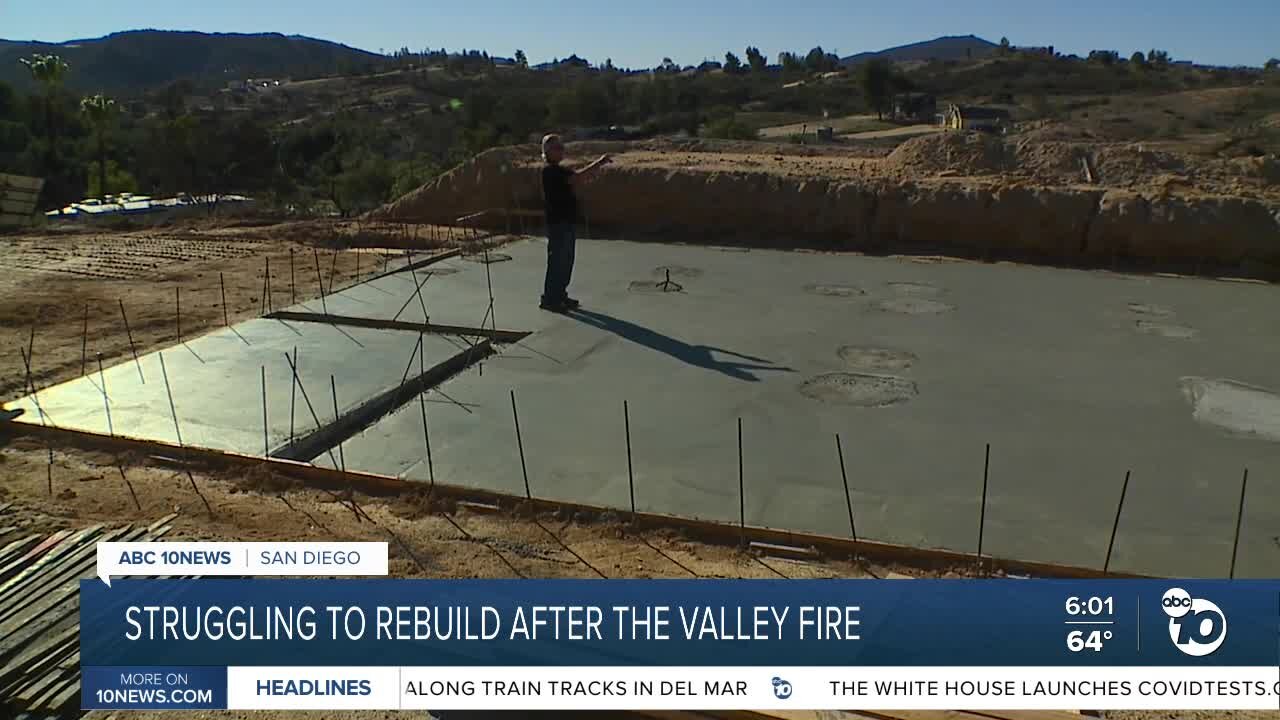 Struggling to rebuild after Valley fire