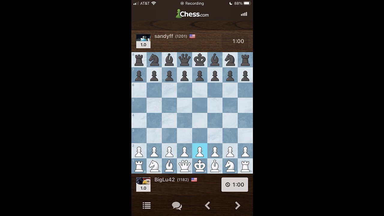 INTERMEDIATE BULLET CHESS GAMEPLAY - BigLu42 vs. Sandyff GAME #3