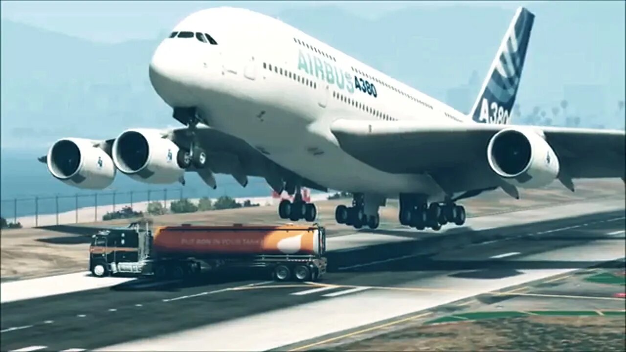 GUIGAMES - Momento Tenso - A380 quase bateu no caminhão tanque Flight Simulator