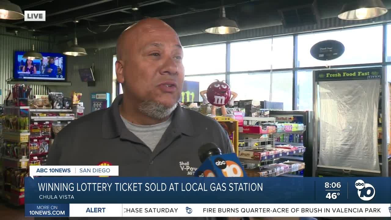 Winning lottery ticket sold at Chula Vista gas headline