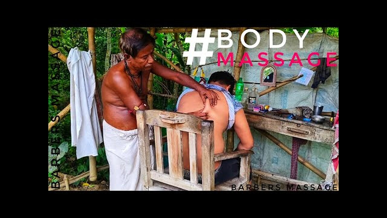 Relaxing head & body massage by indian street barber🇮🇳💆‍♂️💈|RELAXING MASSAGE VIDEO||BARBERS MASSAGE