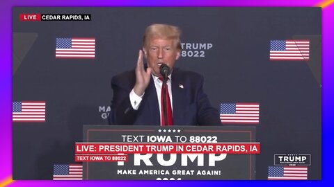 PRESIDENT TRUMP IN CEDAR RAPIDS, IOWA - OCTOBER 7, 2023