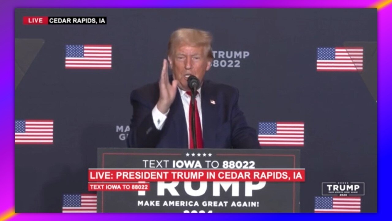 PRESIDENT TRUMP IN CEDAR RAPIDS, IOWA - OCTOBER 7, 2023