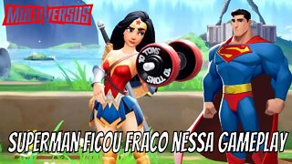 Multiversus gameplay de como jogar bem de mulher maravilha e foge foge superman