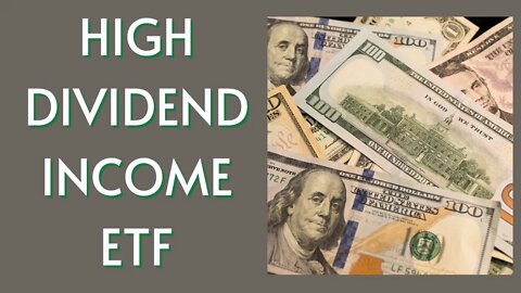 High Dividend ETF You should consider