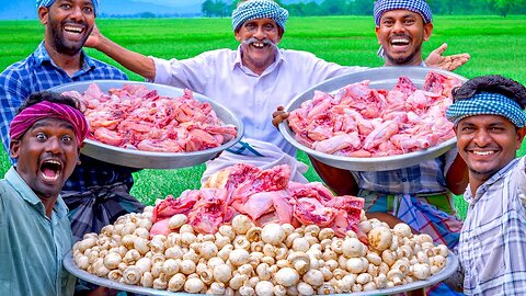 MUSHROOM CHICKEN | Delicious Chicken Recipe Cooking in Village | Quick and Easy Creamy Recipe Making