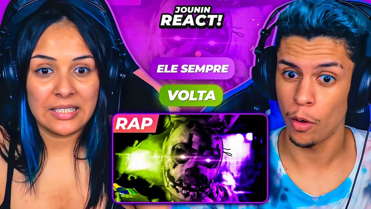 Rap do Springtrap (FNAF) - ELE SEMPRE VOLTA | IRON MASTER | [React em Casal] 🔥