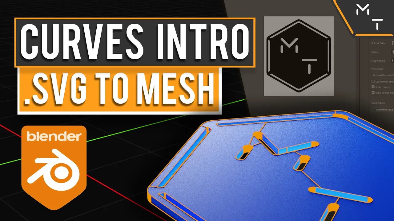 Blender SVG Workflow| Intro To Curves | Learn Blender 2.9 / 3.0 Precision Modeling | Part- 25