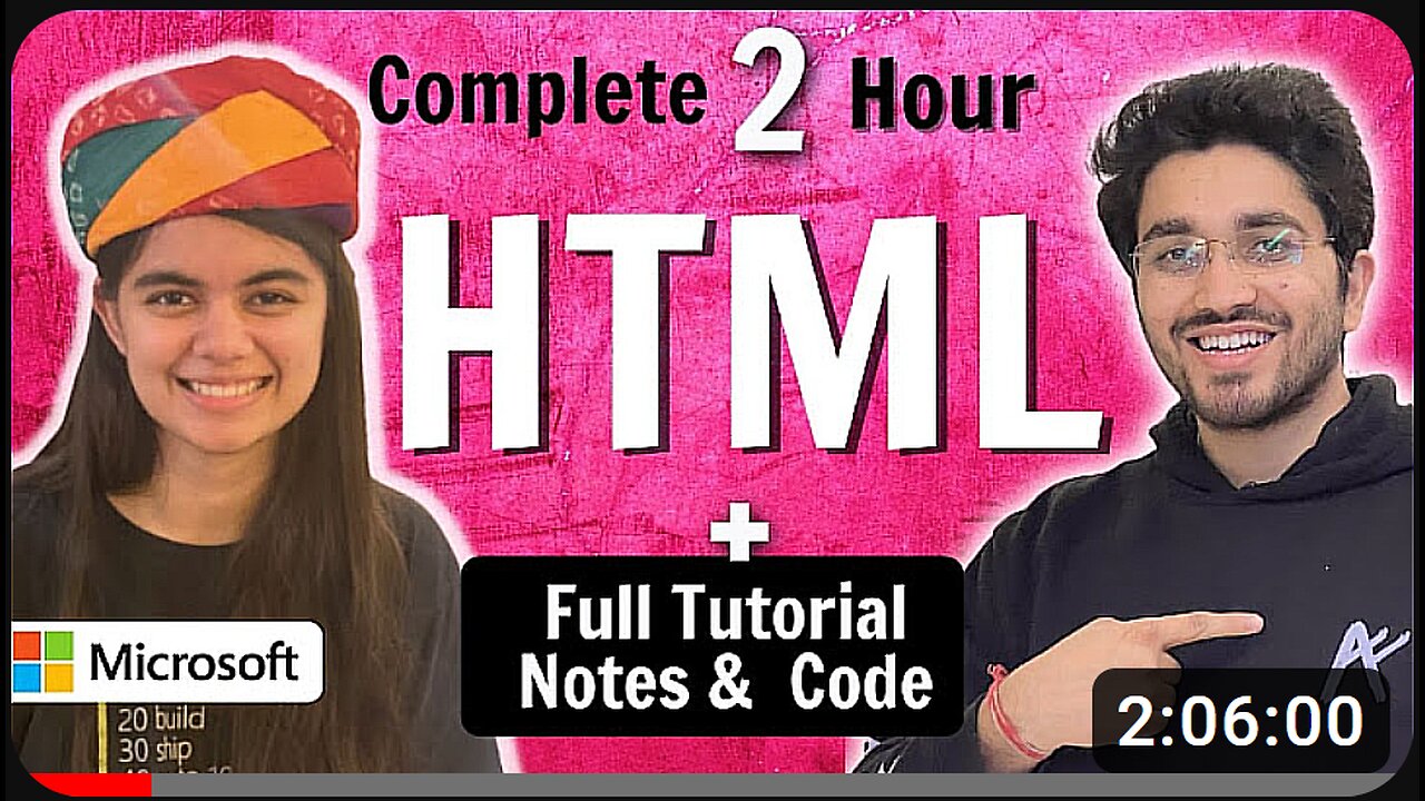 HTML Tutorial for Beginners | Complete HTML with Notes & Code