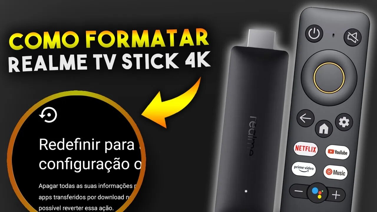 Como RESETAR REALME Google TV STICK 4K