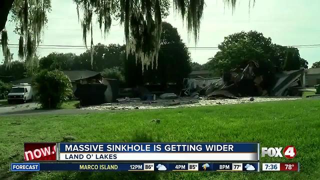 Officials: Massive sinkhole in Pasco County is getting bigger