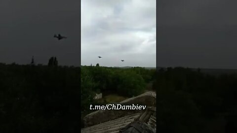 A pair of Su 25s of the Russian Aerospace Forces is going to attack Ukrainian positions