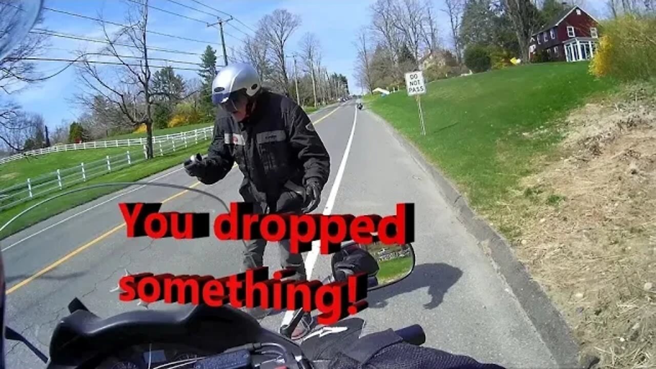 bad drivers and interesting motorcycle moments from April 2022 ride to Massachusetts